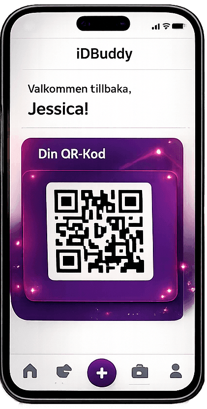 IDBuddy-appen visad i en mobiltelefon
